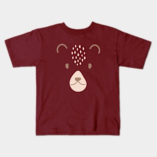 Cute Boho Pink Bear Kids T-Shirt